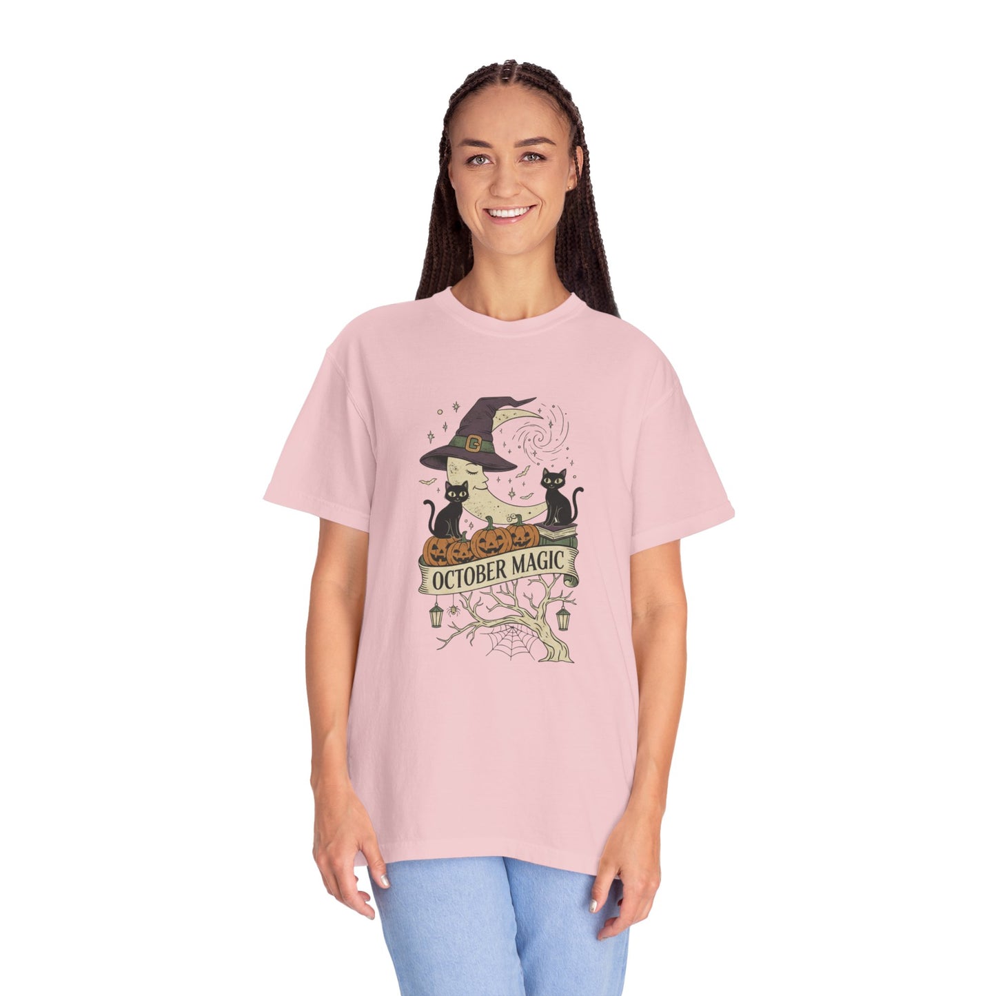 October Magic Vintage T-Shirt, Vintage Halloween Apparel, Fall Celebration Wear
