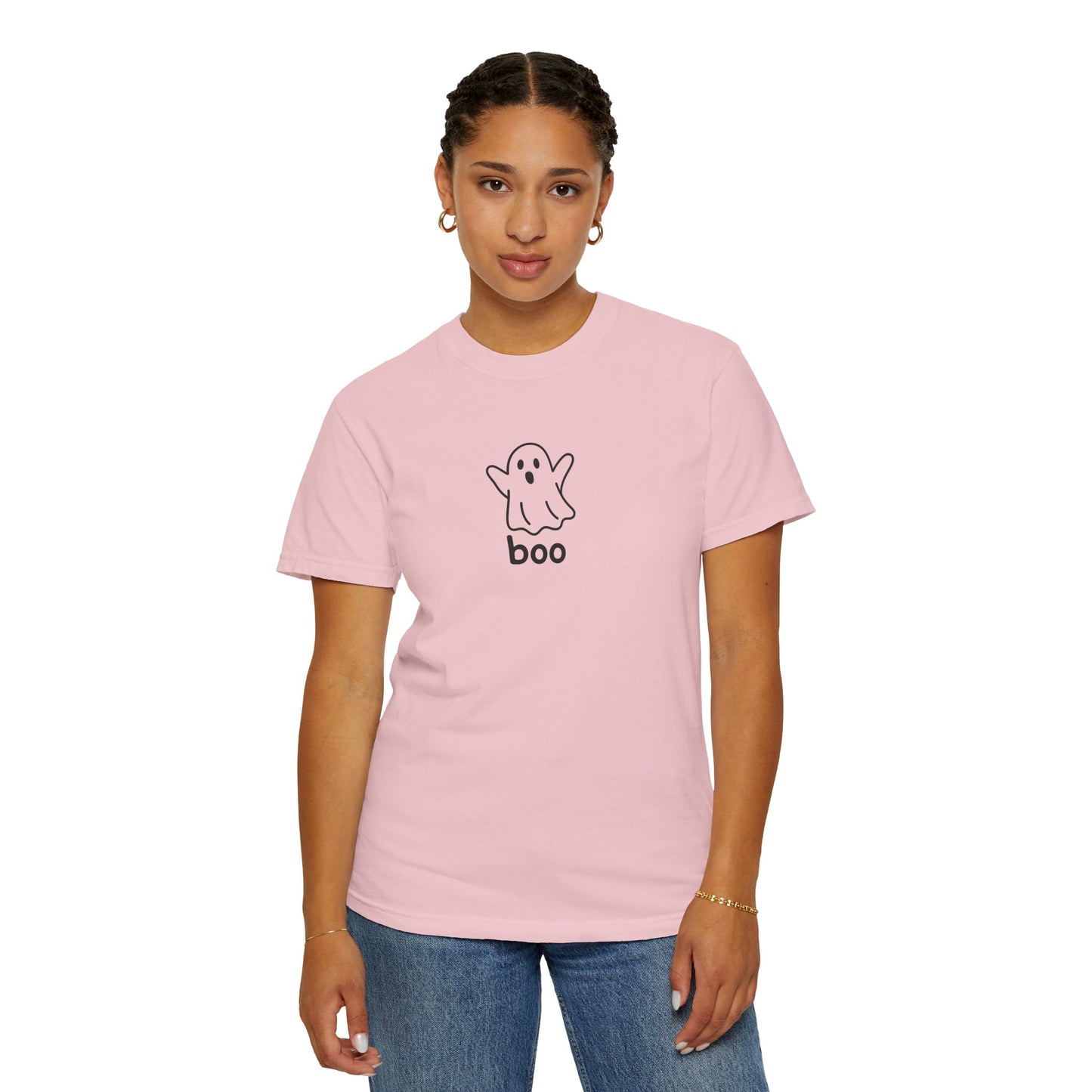 Boo Ghost T-Shirt, Adorable Cute Ghost, Halloween Tee, Unisex Spooky Shirt, Casual Autumn Clothing, Gift for Halloween Lovers
