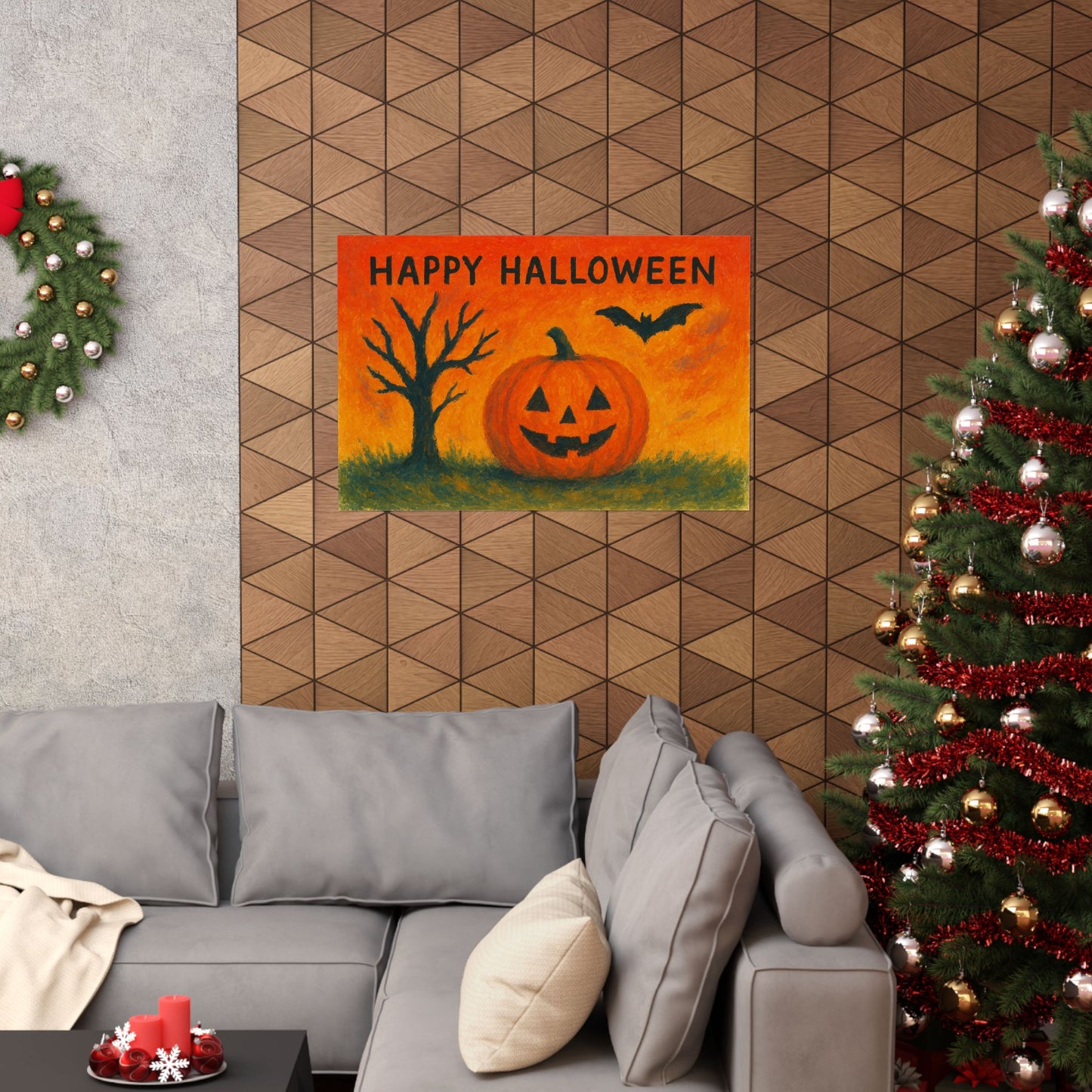 Happy Halloween Pumpkin & Bats Poster – Spooky Wall Art, Print or  Digital Download, Autumn Home Decor, Halloween Decorative Art