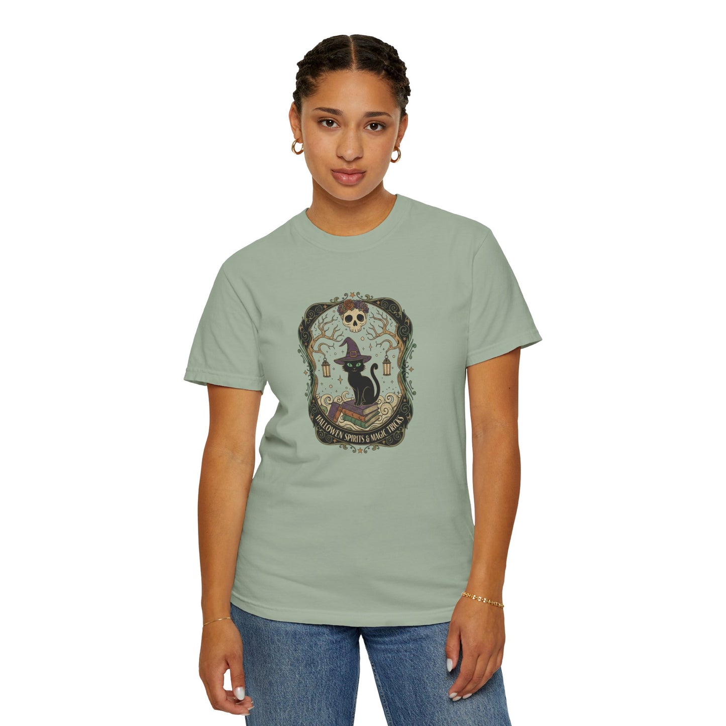 Spirits & Magic Tricks Halloween Gothic Art, Comfort Colors, Witchy Apparel, Cozy Casual Wear, Spooky Season Fashion