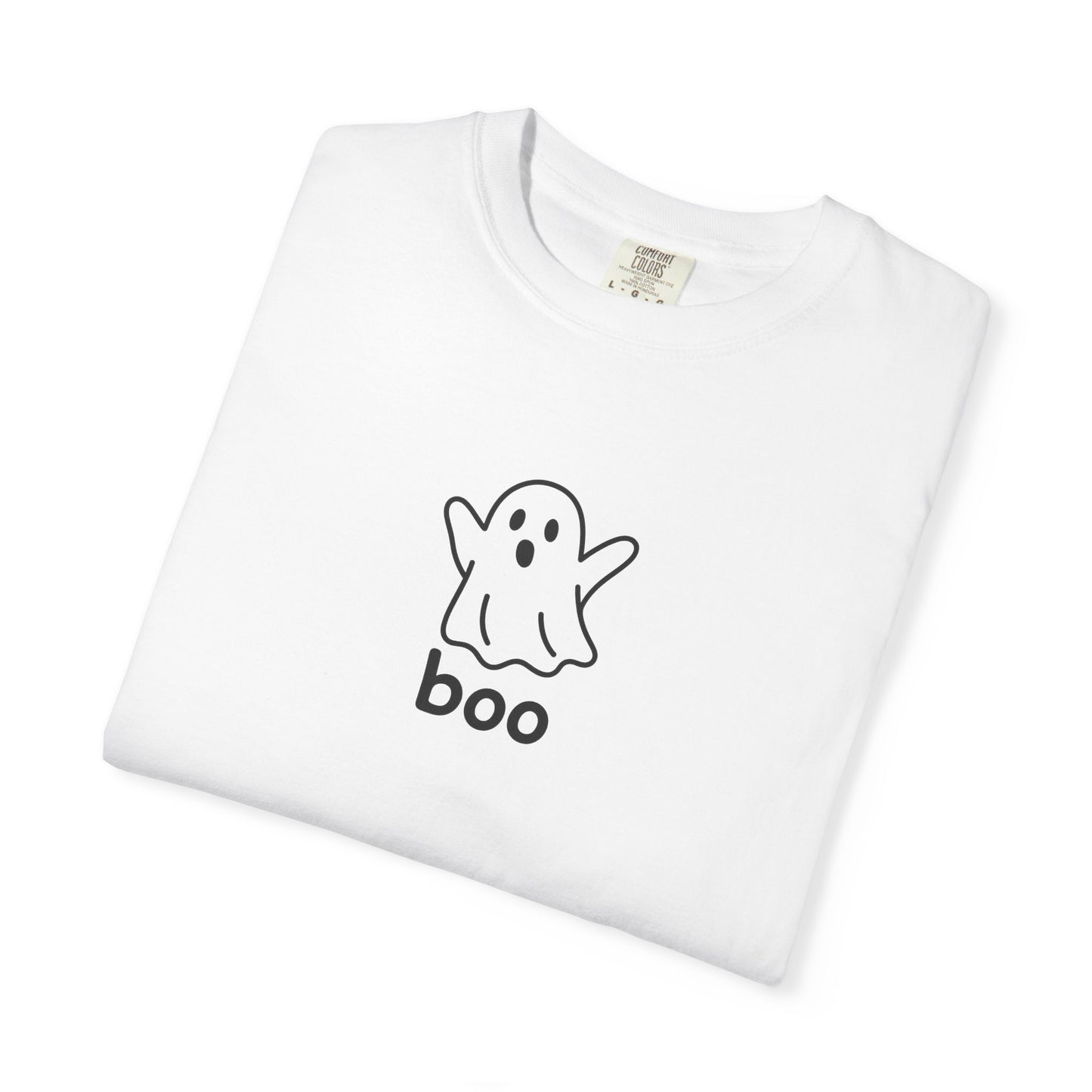 Boo Ghost T-Shirt, Adorable Cute Ghost, Halloween Tee, Unisex Spooky Shirt, Casual Autumn Clothing, Gift for Halloween Lovers
