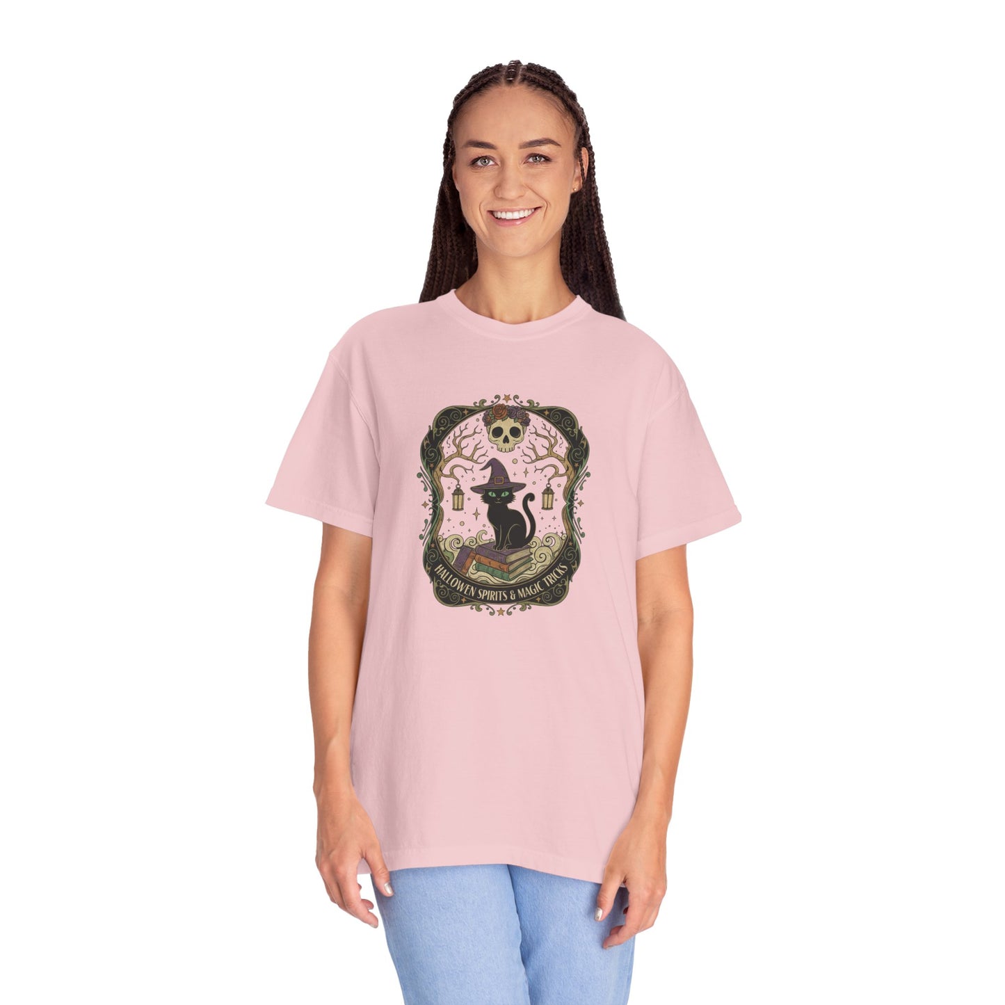 Spirits & Magic Tricks Halloween Gothic Art, Comfort Colors, Witchy Apparel, Cozy Casual Wear, Spooky Season Fashion