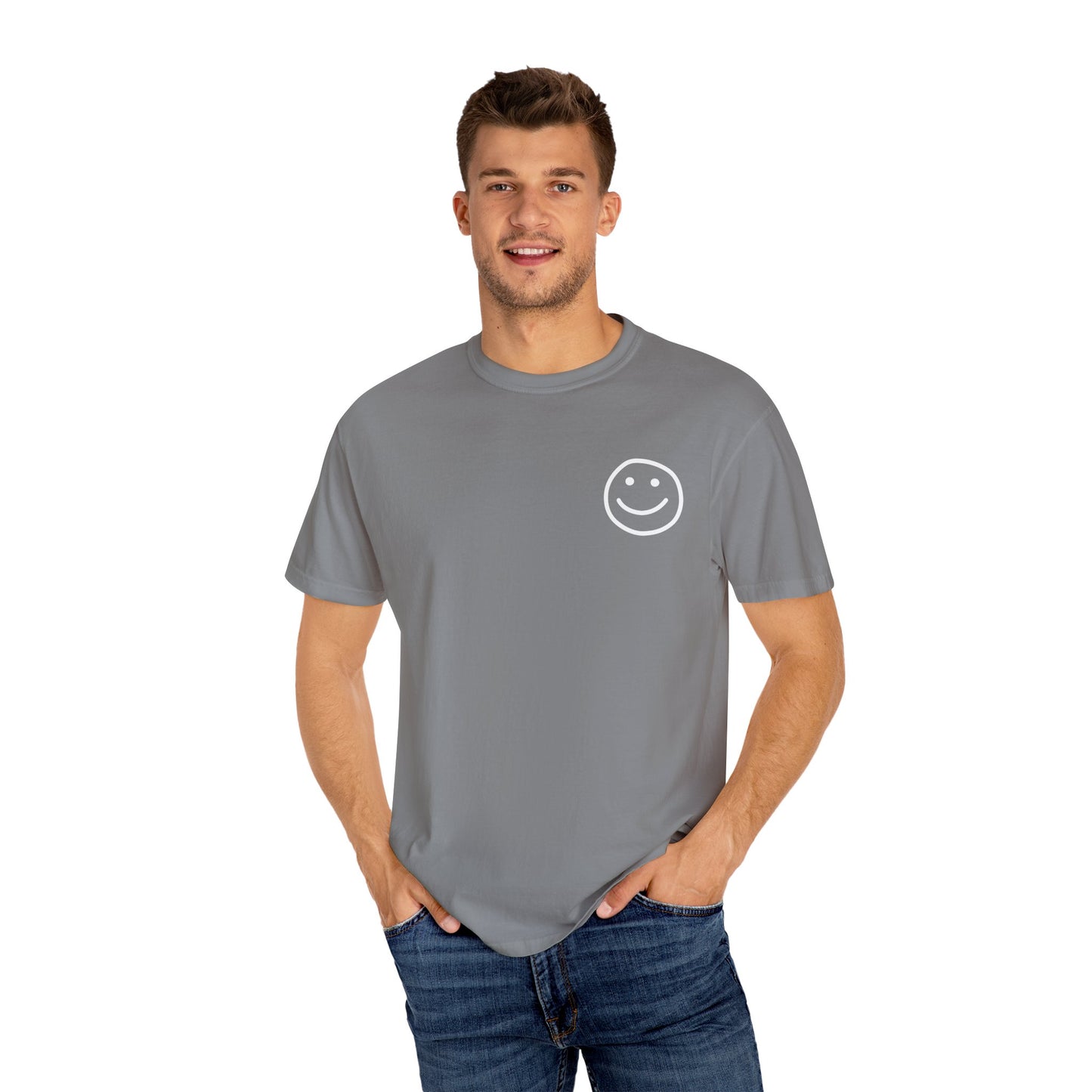 Happy Smiley Face T-Shirt | Retro Cute Smile Graphic Tee | Positive Vibes Happy Shirt | Fun Casual Gift Tee