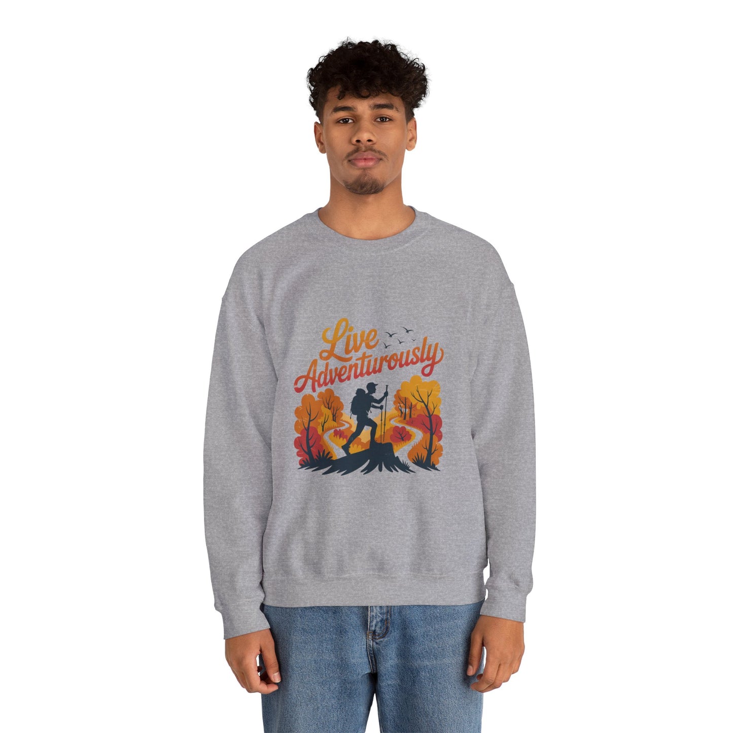 Adventure Crewneck Sweatshirt for Fall Outdoors Enthusiasts