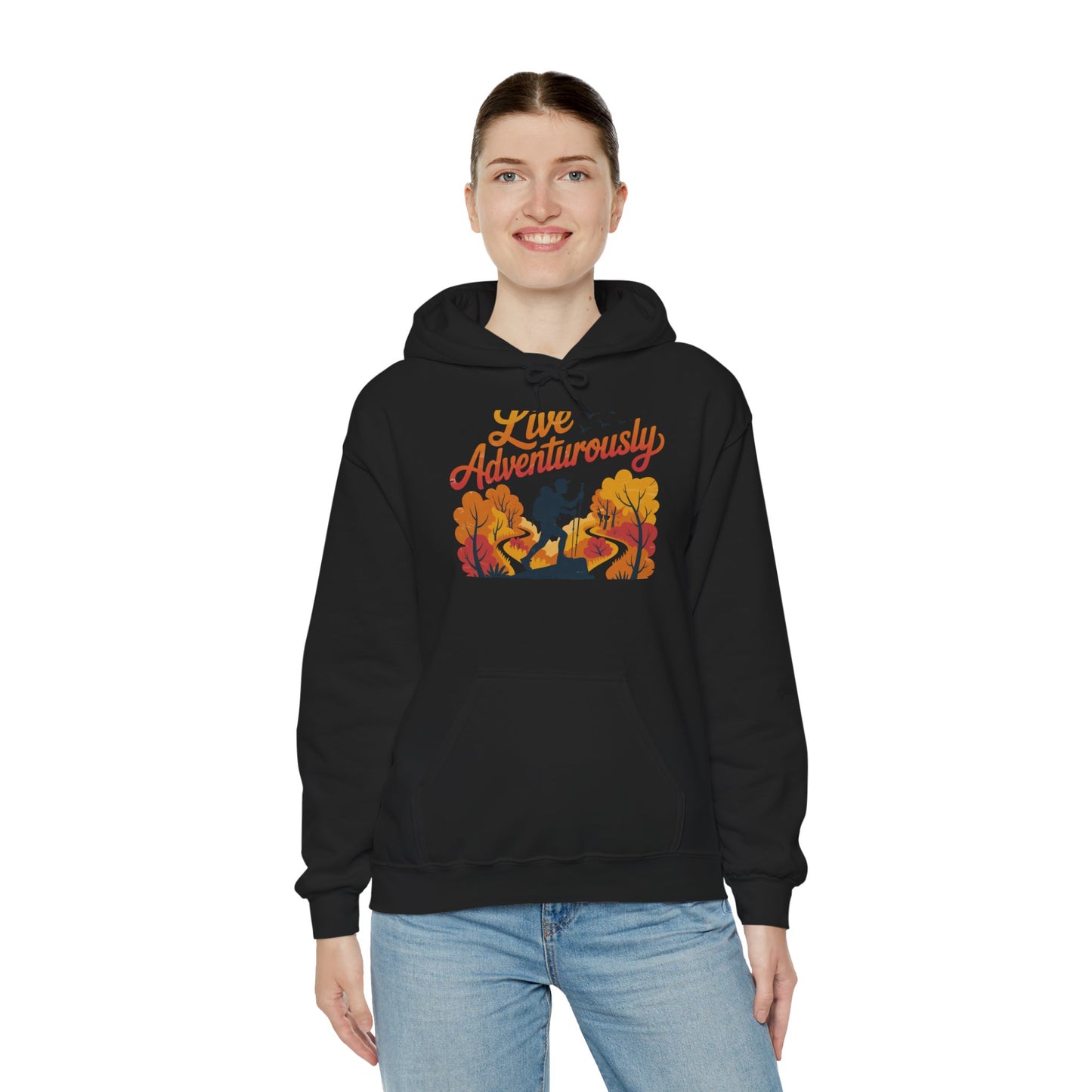 Adventure Hoodie - 'Live Adventurously' Unisex Sweatshirt