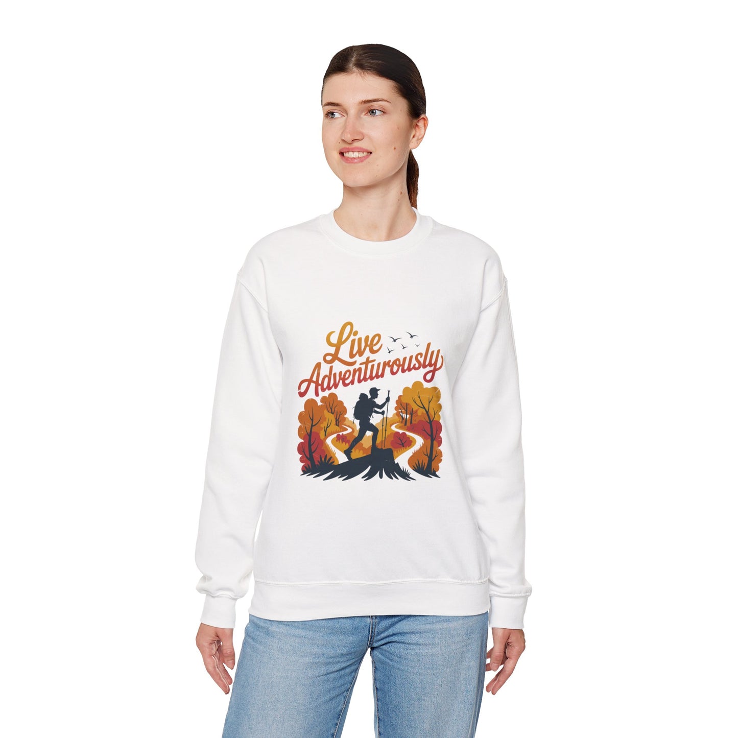 Adventure Crewneck Sweatshirt for Fall Outdoors Enthusiasts