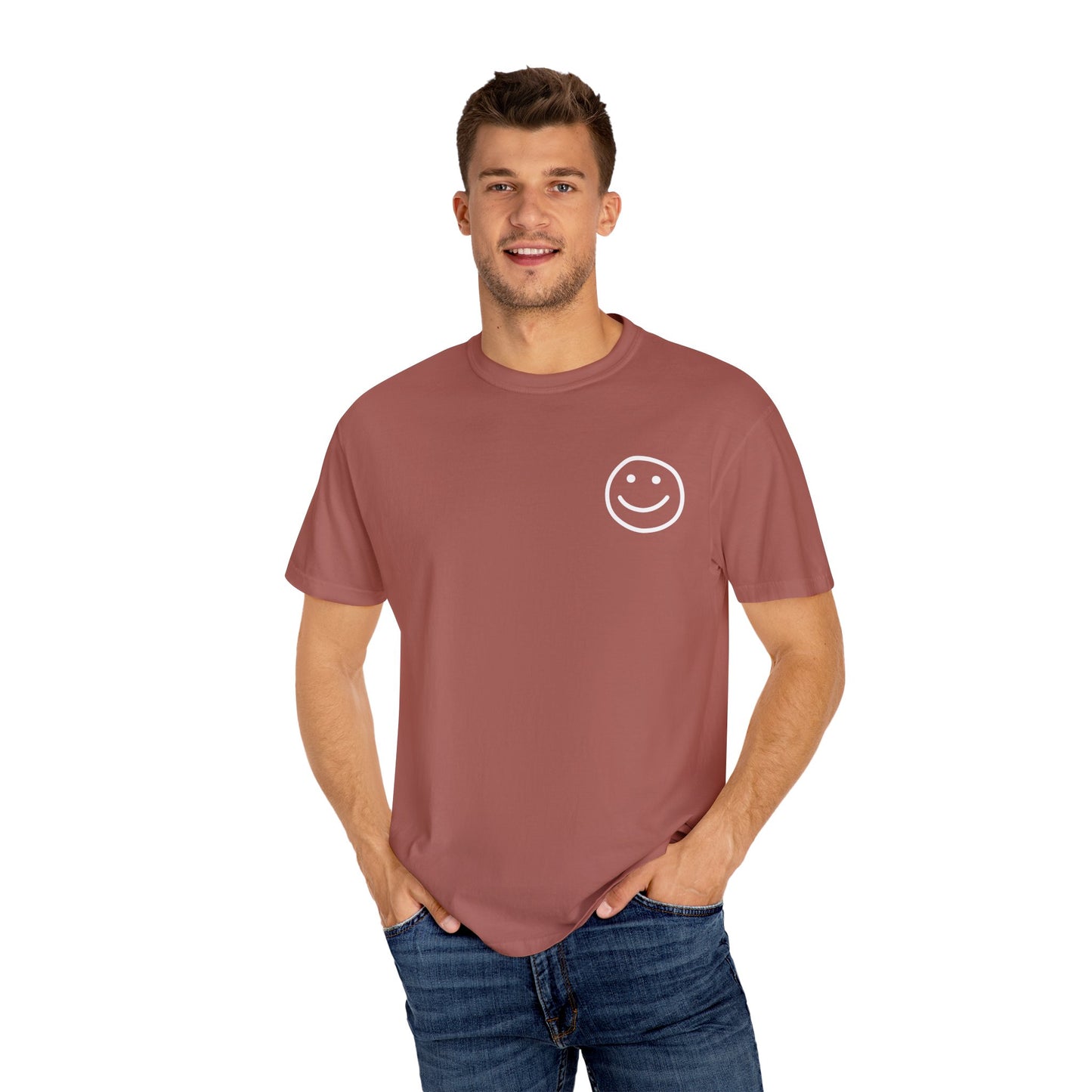 Happy Smiley Face T-Shirt | Retro Cute Smile Graphic Tee | Positive Vibes Happy Shirt | Fun Casual Gift Tee