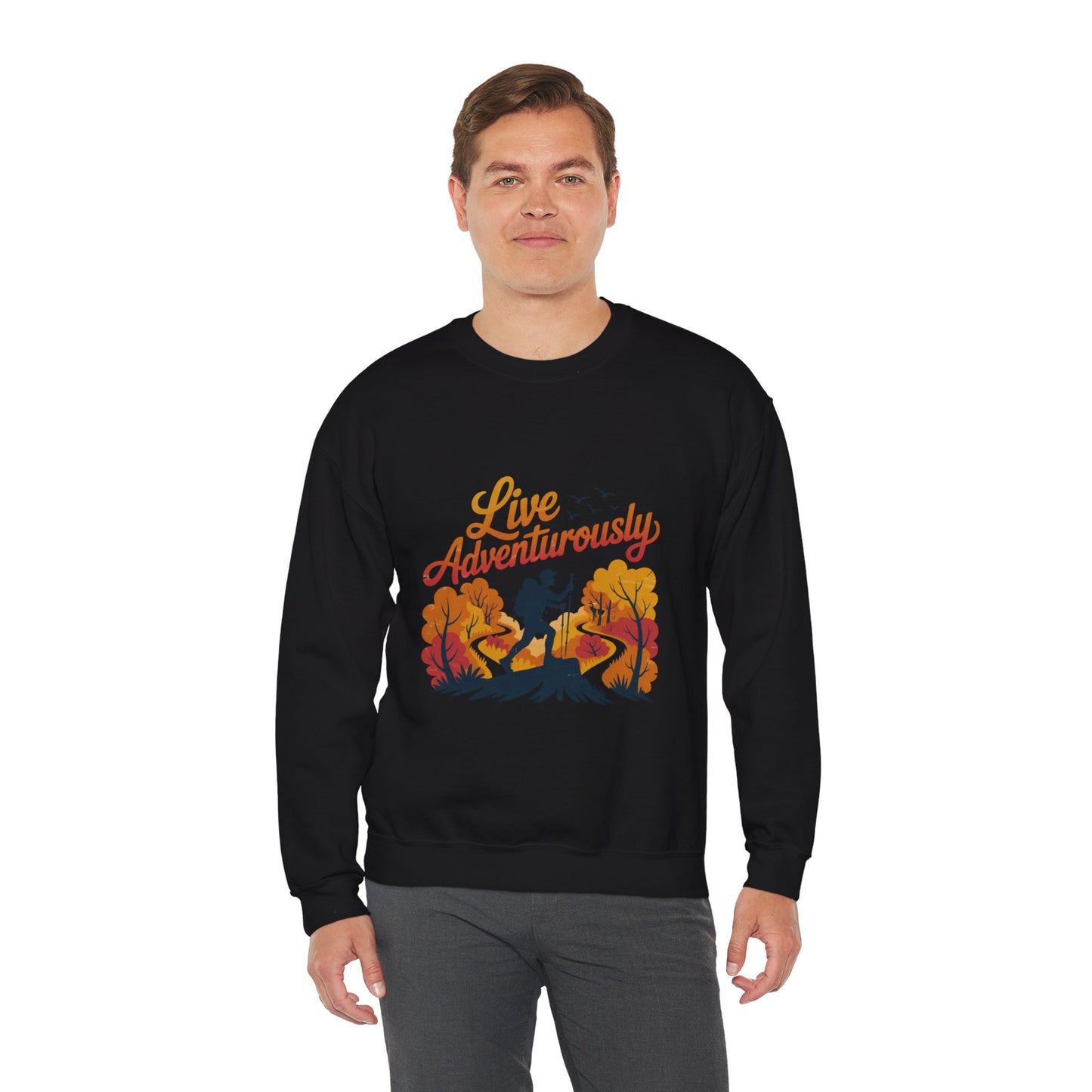 Adventure Crewneck Sweatshirt for Fall Outdoors Enthusiasts
