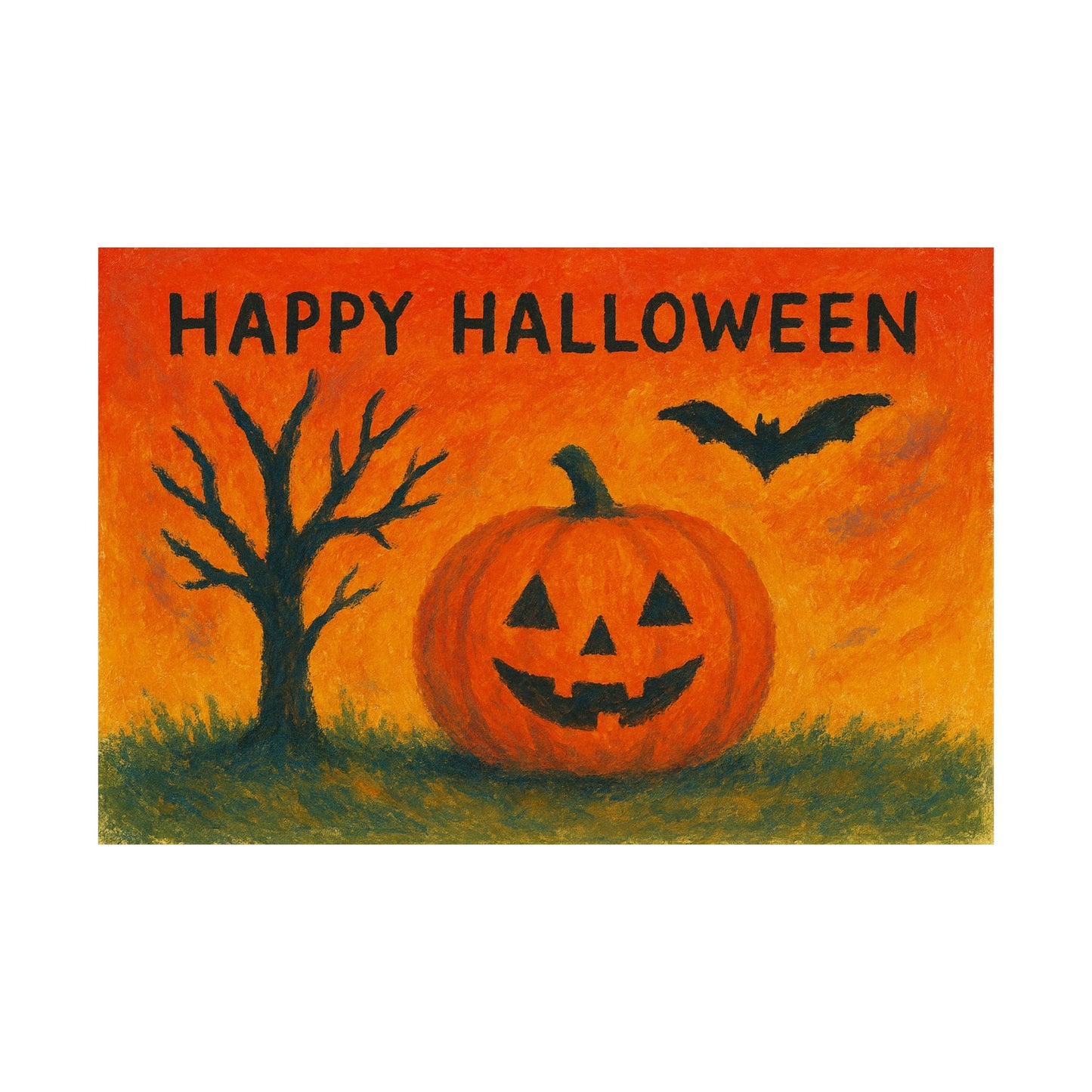 Happy Halloween Pumpkin & Bats Poster – Spooky Wall Art, Print or  Digital Download, Autumn Home Decor, Halloween Decorative Art