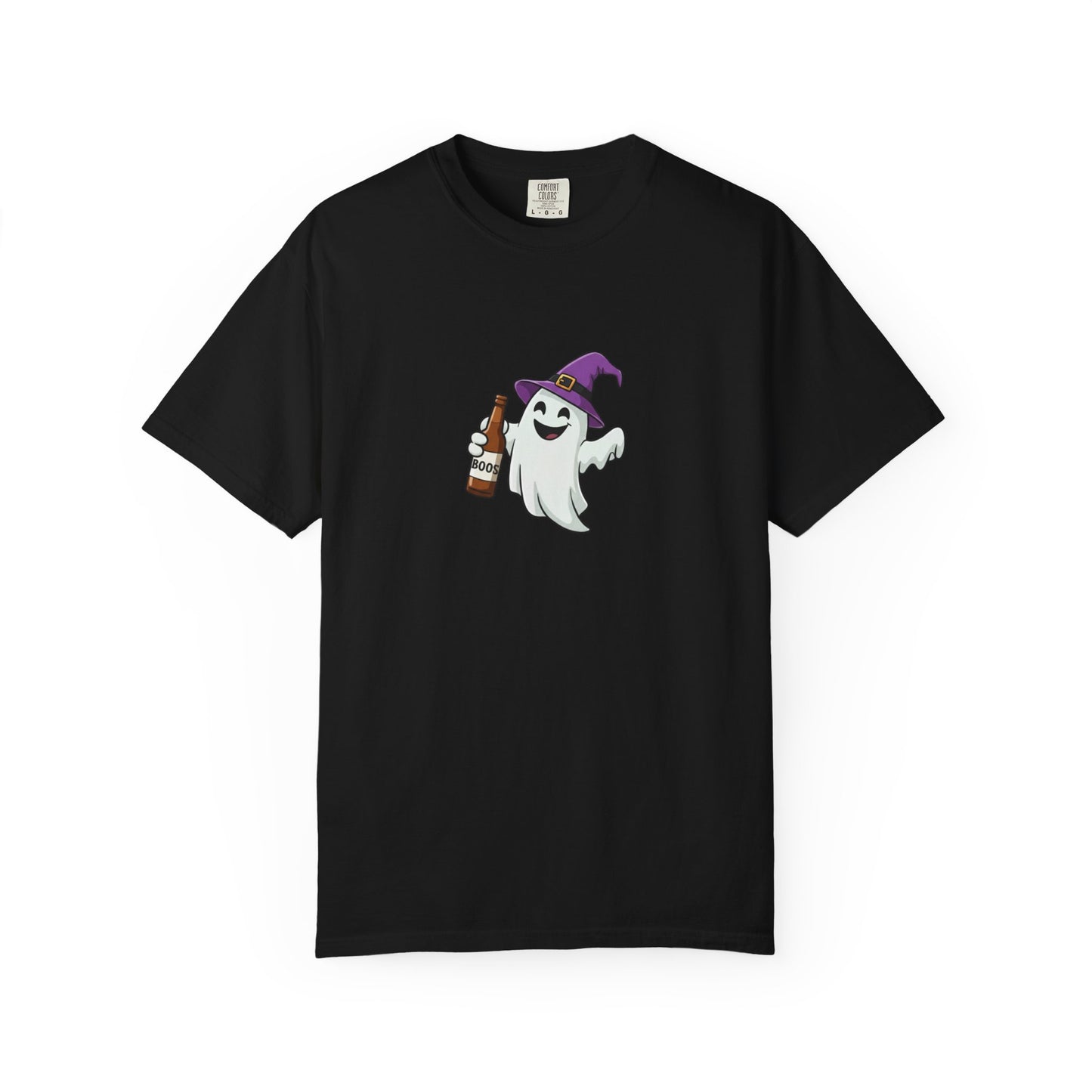 Comfort Colors Halloween Ghost with Bootle of Boos - Funny Cute Halloween Shirt