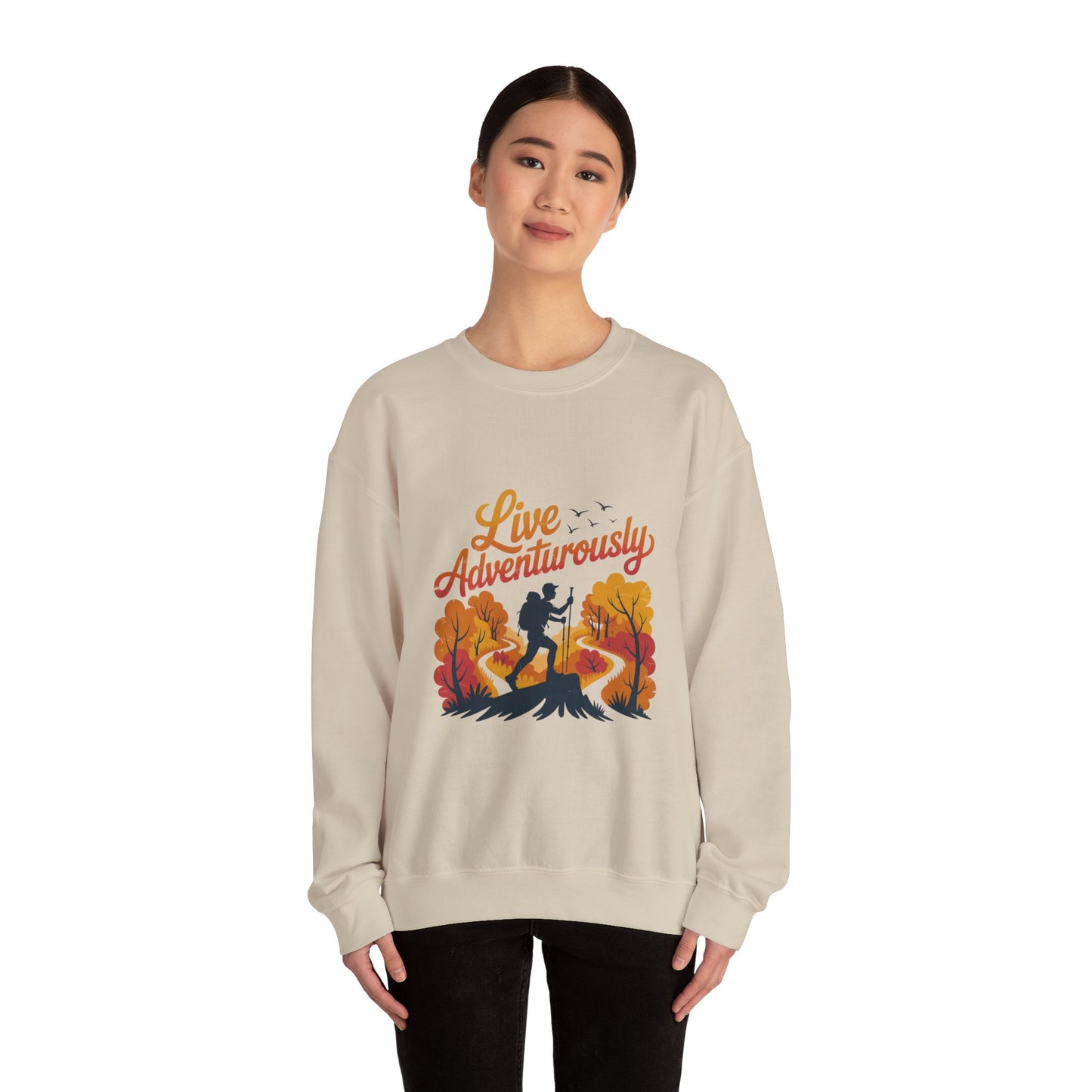 Adventure Crewneck Sweatshirt for Fall Outdoors Enthusiasts