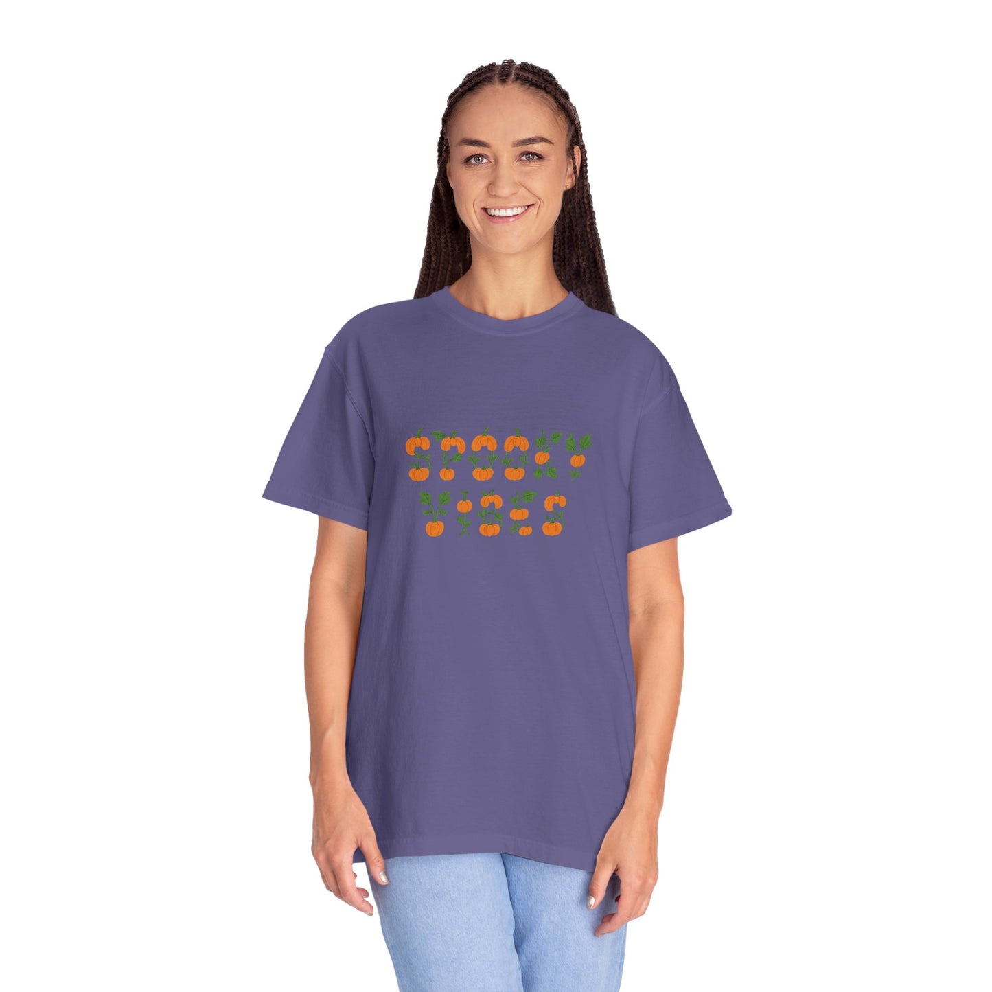 Spooky Vibes Pumpkin Typography Shirt | Comfort Colors T-Shirt | Cute Halloween Design