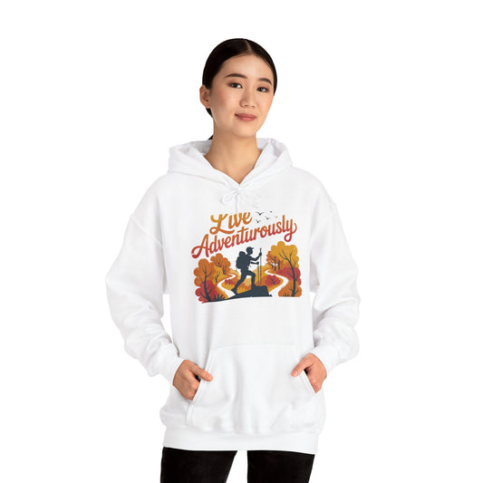 Adventure Hoodie - 'Live Adventurously' Unisex Sweatshirt