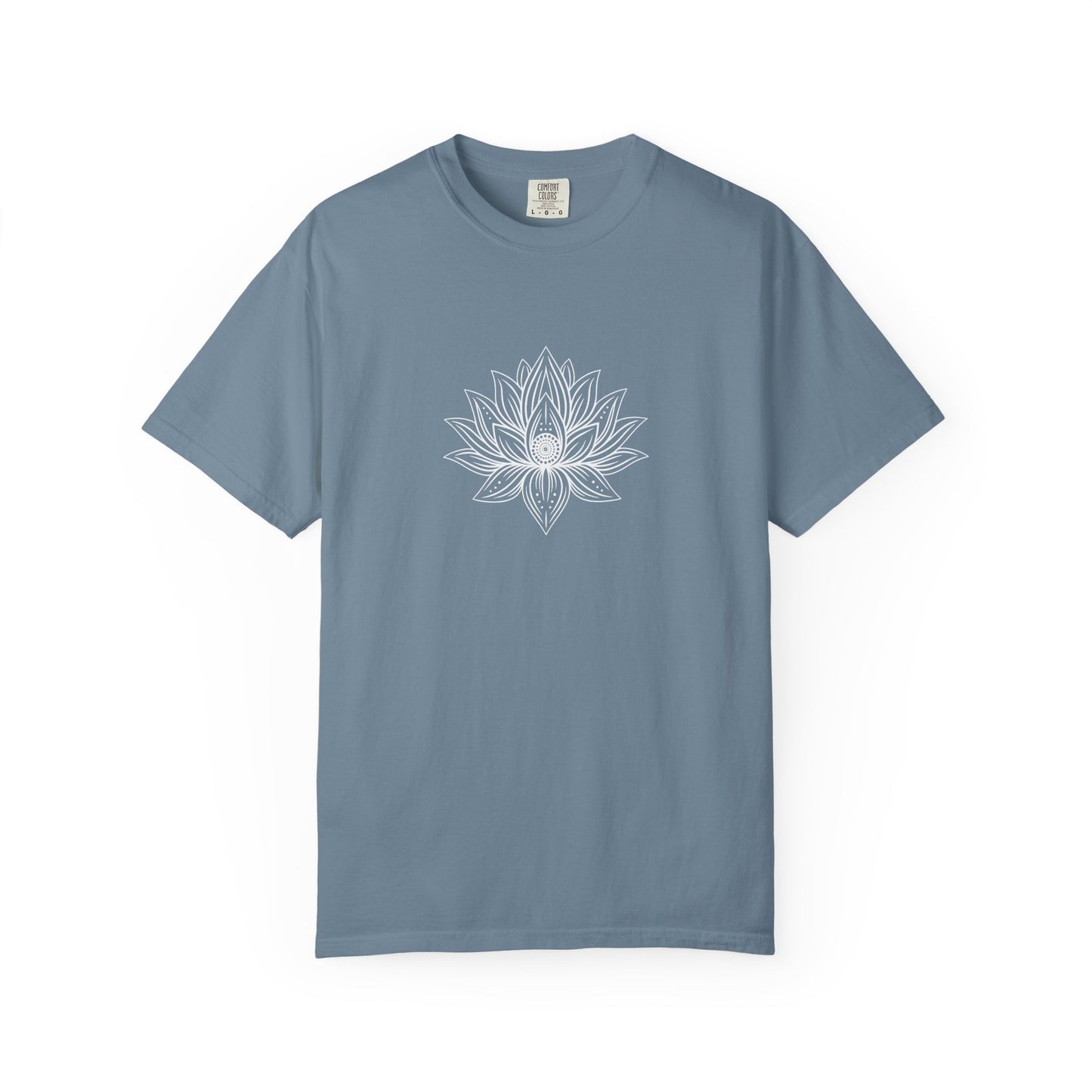 Comfort Colors Sacred Lotus Flower Mandala Line Art Design - Beautiful Flower Shirt