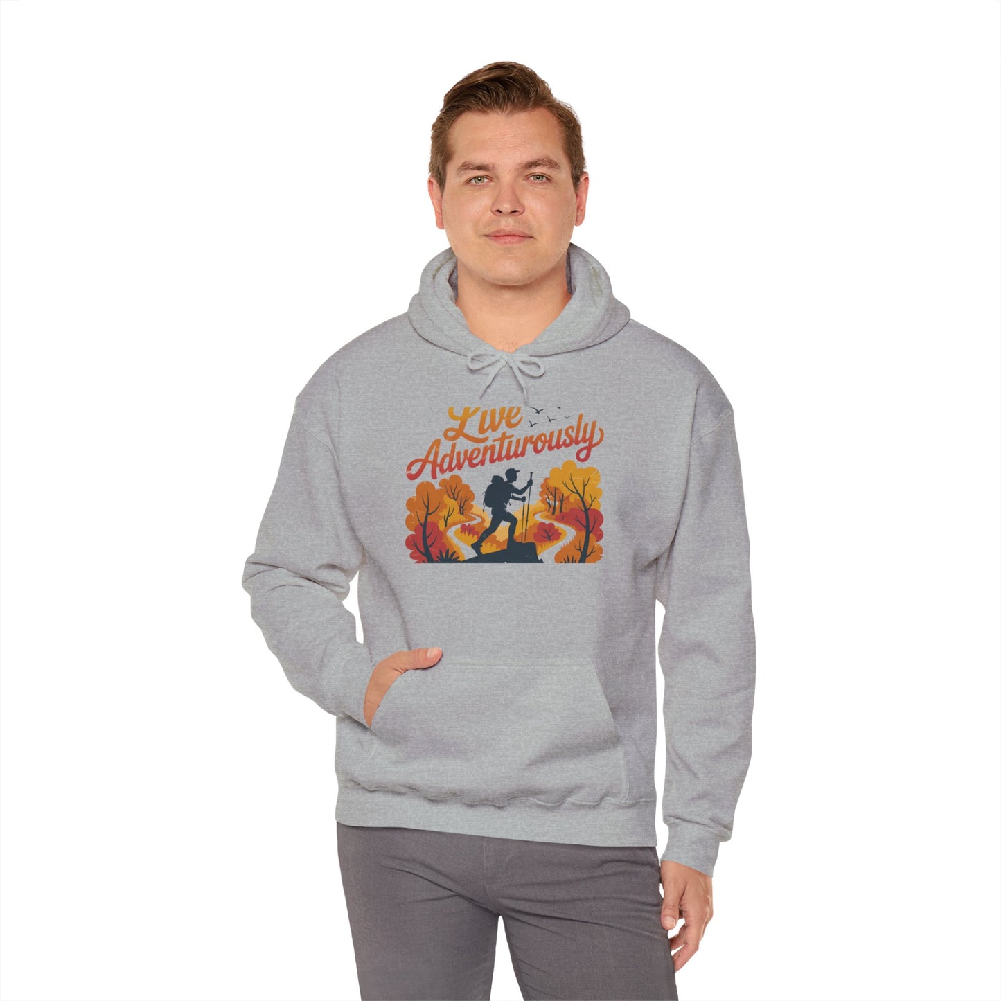 Adventure Hoodie - 'Live Adventurously' Unisex Sweatshirt