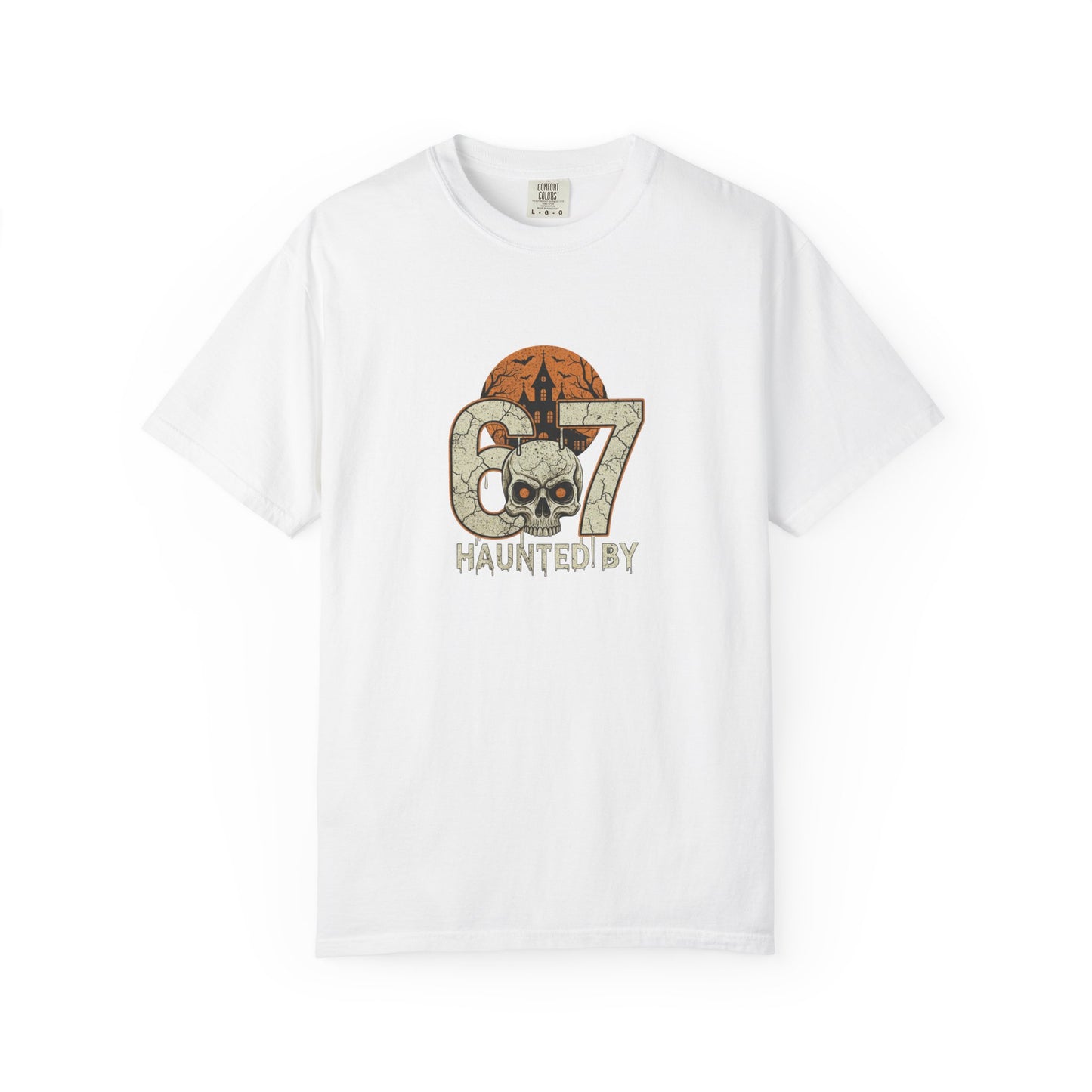 Haunted by 67 | Skull and Haunted House 6-7 Halloween Design