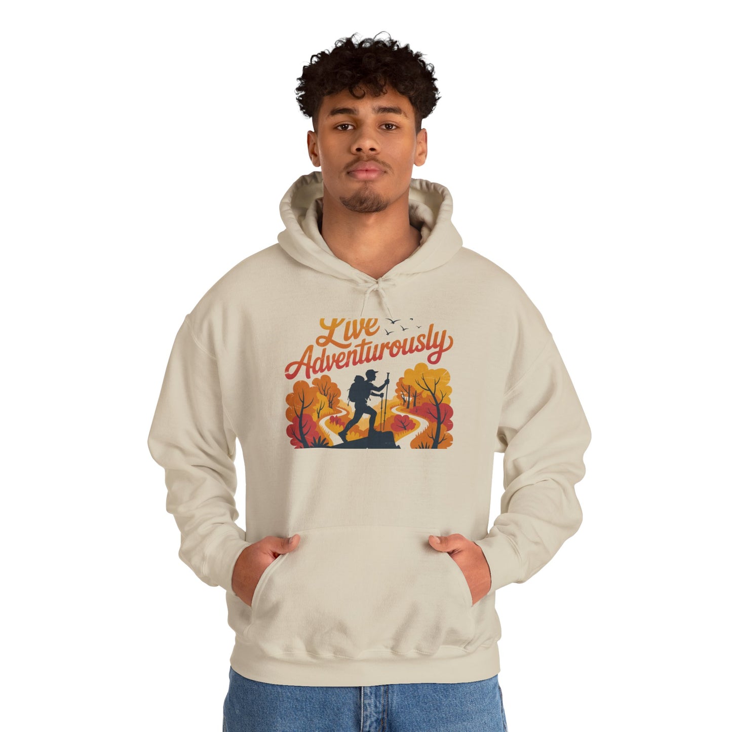 Adventure Hoodie - 'Live Adventurously' Unisex Sweatshirt