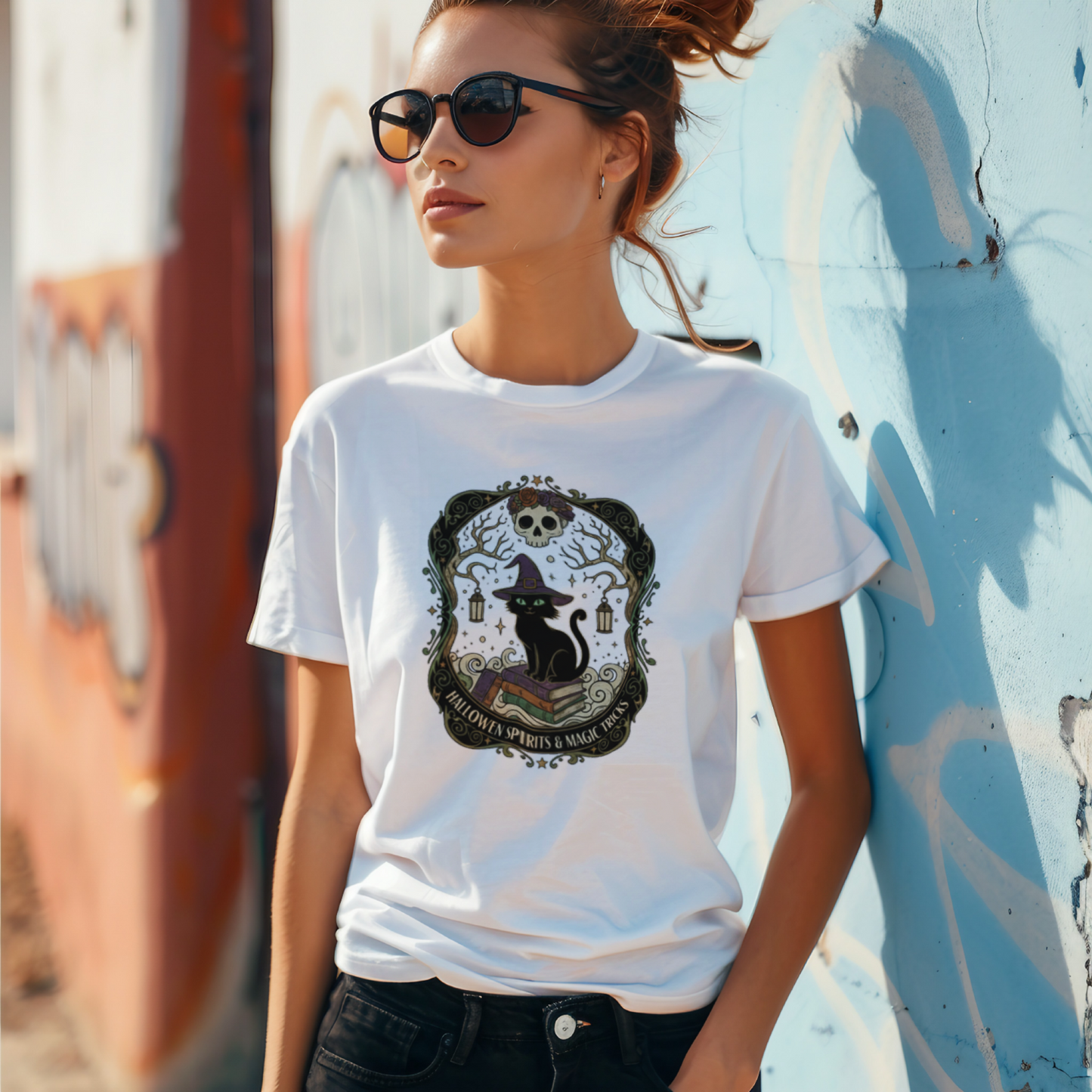 Spirits & Magic Tricks Halloween Gothic Art, Comfort Colors, Witchy Apparel, Cozy Casual Wear, Spooky Season Fashion