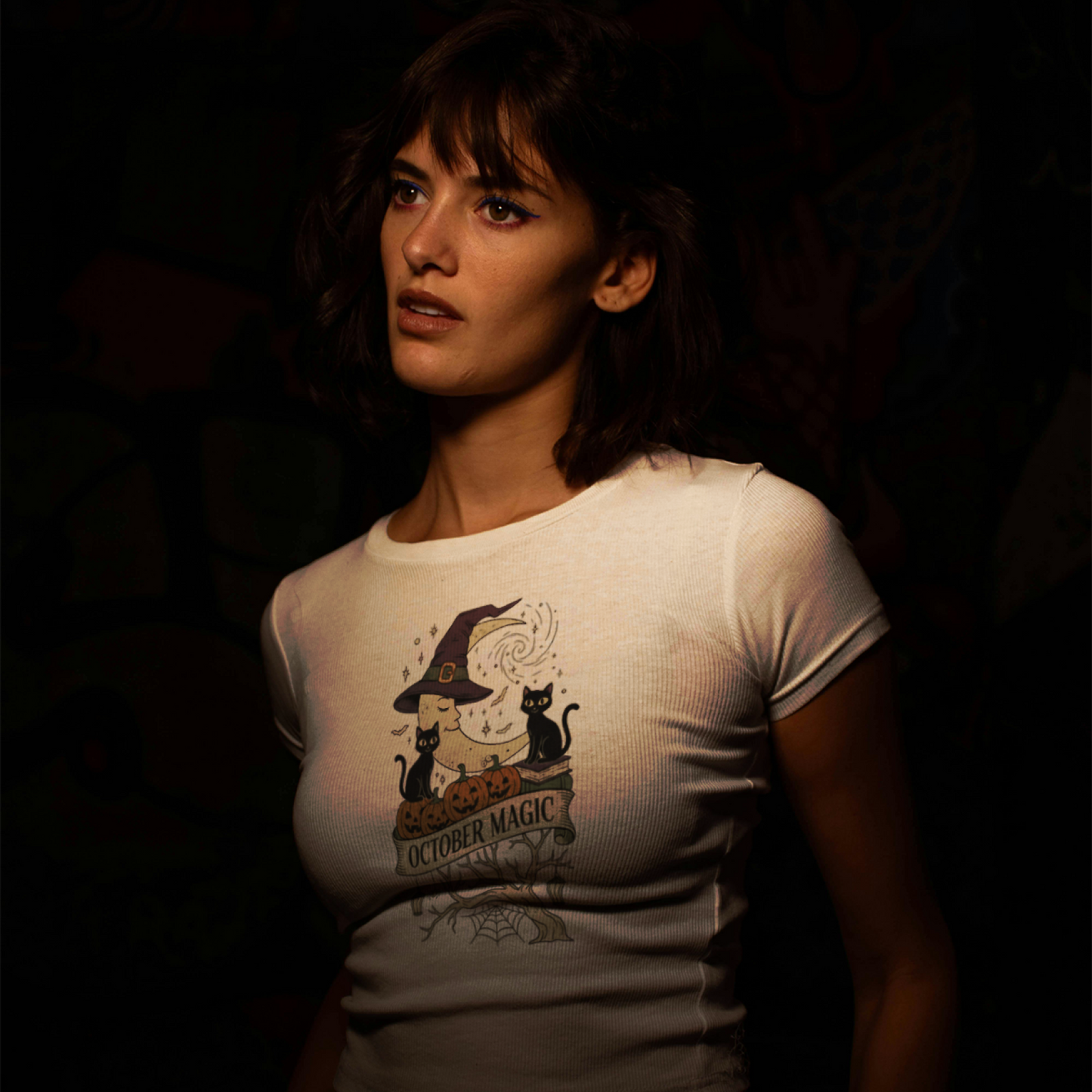 October Magic Vintage T-Shirt, Vintage Halloween Apparel, Fall Celebration Wear